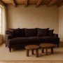 Soffa Dalton 225 cm - Mrkbrun lderimitation