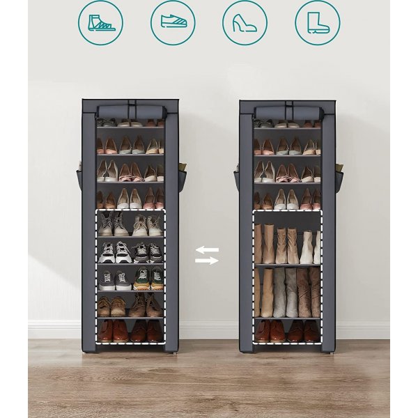 Étagère à chaussures Kaspian 58 cm - Gris Étagère à chaussures Kaspian 58 cm - Gris