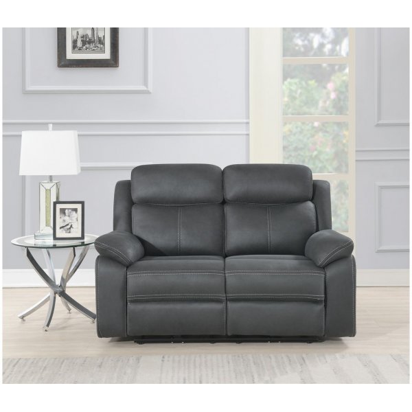 Canap relax lectrique 2 places Teddy - Gris