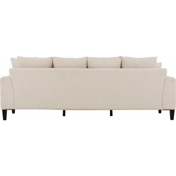 Soffa beige 4-sits med lsa kuddar - Remy