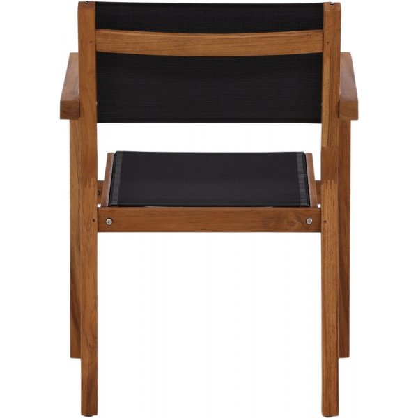 Venice matstol - Svart/Natur