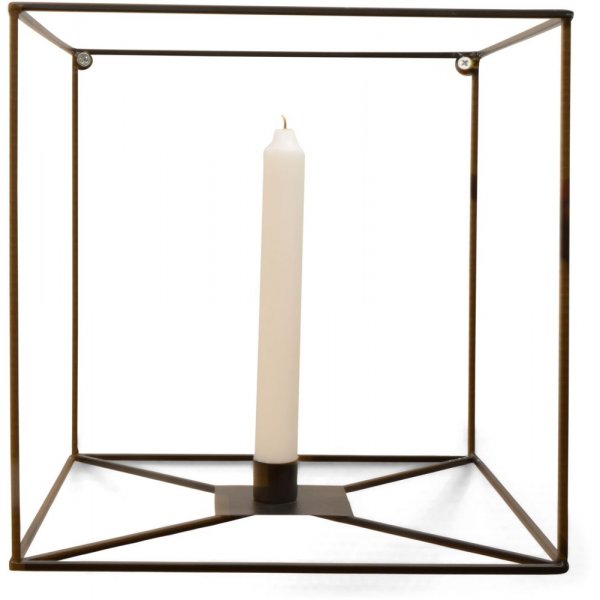 V�ggljusstake kub - Svart