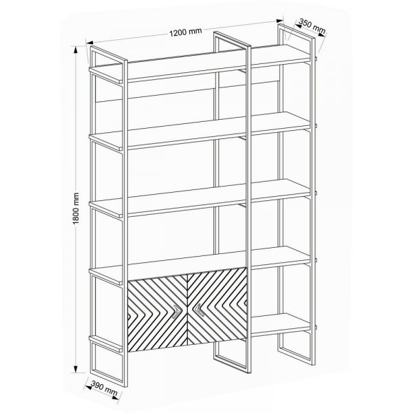 Bibliothèque Santana - Noyer Bibliothèque Santana - Noyer