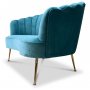 Snckan 2-sits soffa - Turkos sammet / Mssing