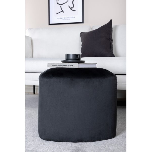 Tee sittpuff - Svart sammet Tee sittpuff - Svart sammet