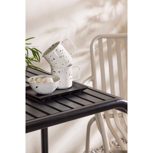 Borneo utematgrupp med 2 st Peking stolar - Svart/Beige Borneo utematgrupp med 2 st Peking stolar - Svart/Beige