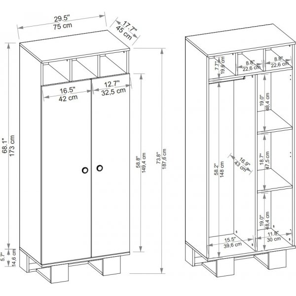 Armoire menuisier - Pin/beige Armoire menuisier - Pin/beige
