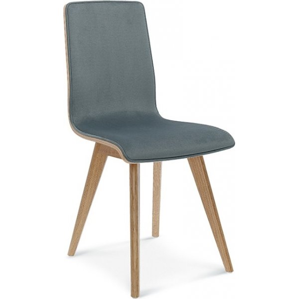 Chaise de salle  manger Cleo avec faade rembourre - Couleur du cadre et du revtement en option