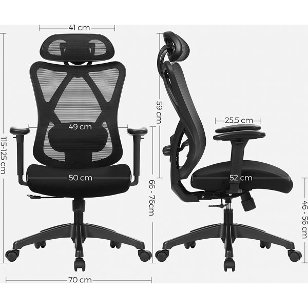 Zakarias kontorsstol - Svart Zakarias kontorsstol - Svart