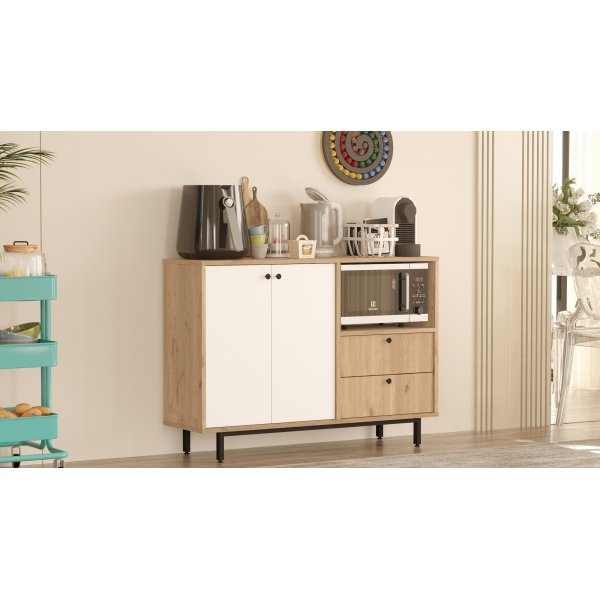 Armoire de cuisine Royce 2 - Chêne/blanc Armoire de cuisine Royce 2 - Chêne/blanc