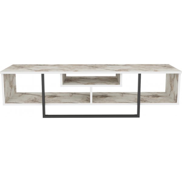Banc mdia Asal 150 cm - Marbre blanc/noir