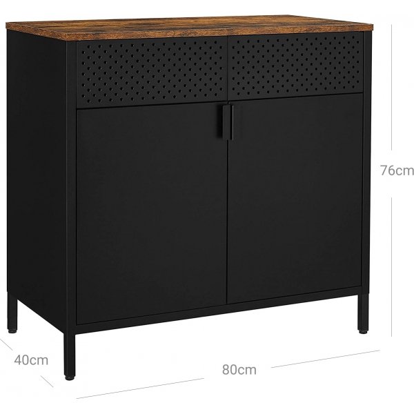 Armoire Johannes - Noir/marron