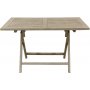 Salt vikbart matbord i gr teak - 120x70 cm