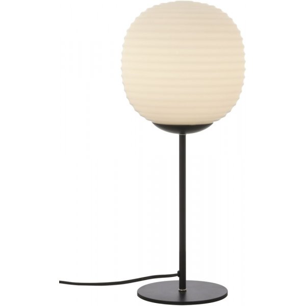 Rille bordslampa - Svart/opalvit