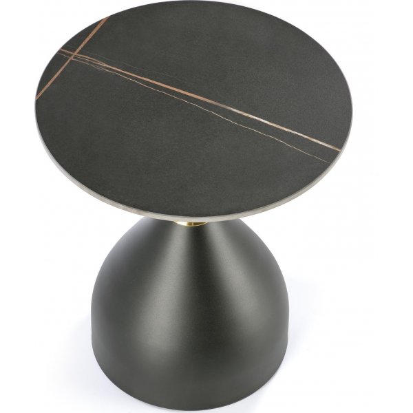 Scalita salontafel Ø50 cm - Zwart marmer/zwart/goud Scalita salontafel Ø50 cm - Zwart marmer/zwart/goud