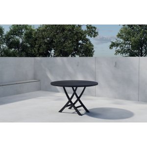 Matbord Kenya runt �120 cm - svart teak