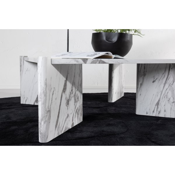 Table basse Rogaland 100 x 100 cm - Blanc Table basse Rogaland 100 x 100 cm - Blanc
