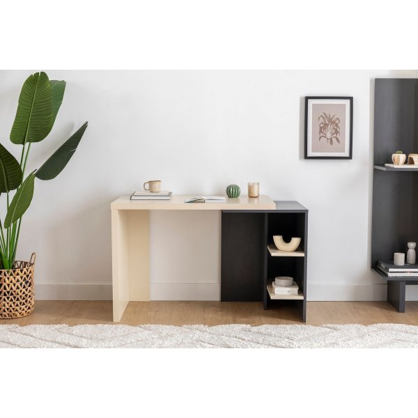 Frank skrivbord 120 x 60 cm - Beige/antracit Frank skrivbord 120 x 60 cm - Beige/antracit