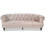 Chesterfield Oxford 3-sits soffa - Beige sammet
