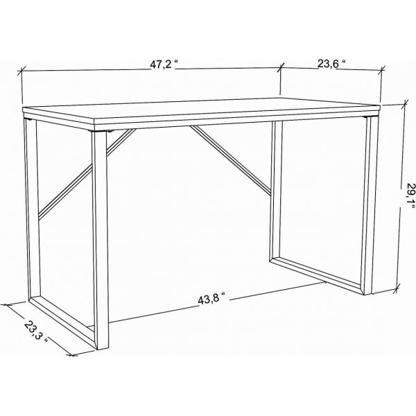 Bureau Layton 120 x 60 cm - Or/anthracite Bureau Layton 120 x 60 cm - Or/anthracite