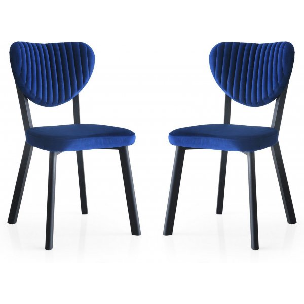 Lot de 2 chaises de salle à manger Beta - Bleu marine Lot de 2 chaises de salle à manger Beta - Bleu marine
