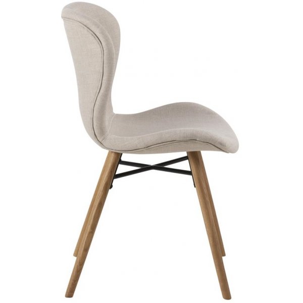 Chaise de salle  manger Batilda - Beige + Pieds de meubles