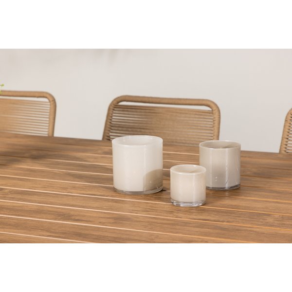 Garcia rektangulär matgrupp med 6 st Lindos stolar - Brun/svart + 6.00 x Stolsdyna Garcia rektangulär matgrupp med 6 st Lindos stolar - Brun/svart + 6.00 x Stolsdyna