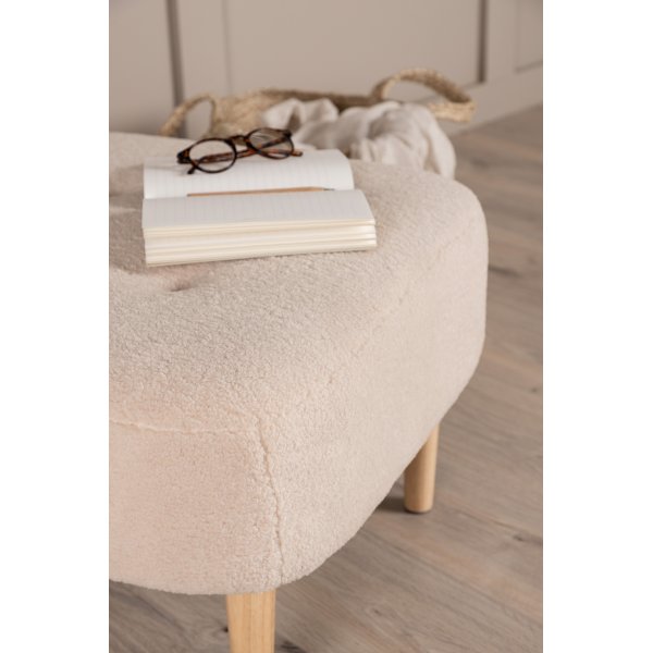 Salina sittpuff - Vit fleece Salina sittpuff - Vit fleece