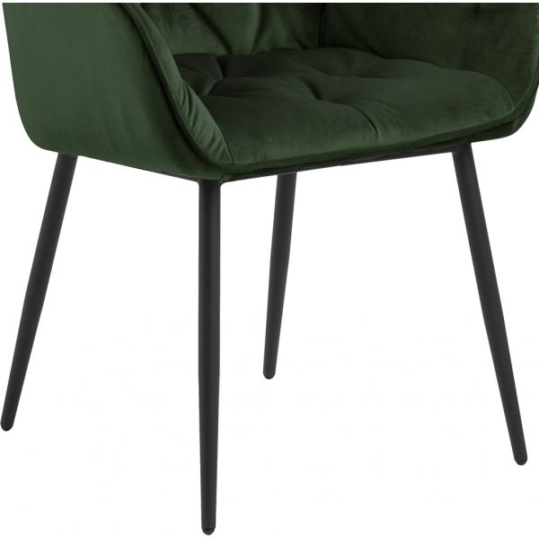 Brooke karmstol - Grn/svart