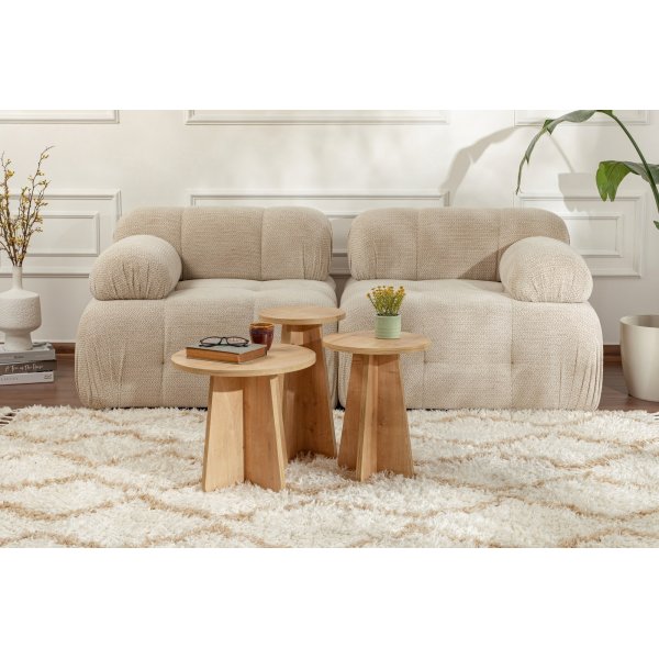 Ensemble de tables basses Lume - Chêne saphir Ensemble de tables basses Lume - Chêne saphir