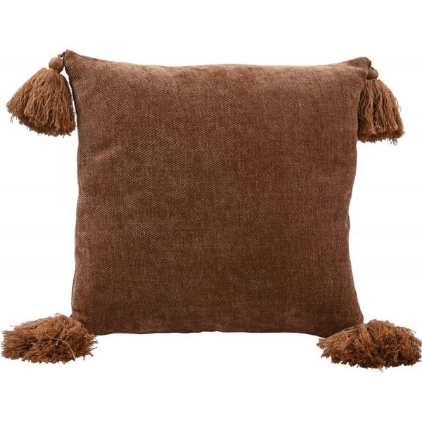 Tassle kuddfodral 45x45 cm - Brown