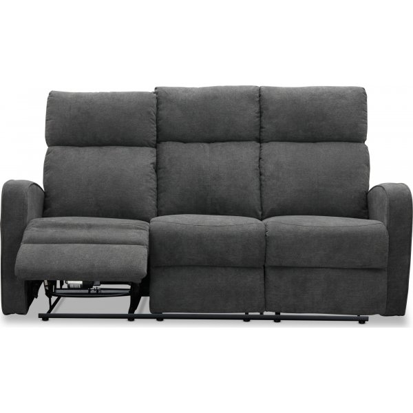Montana elektrisk 3-sits reclinersoffa - Grå tyg Montana elektrisk 3-sits reclinersoffa - Grå tyg