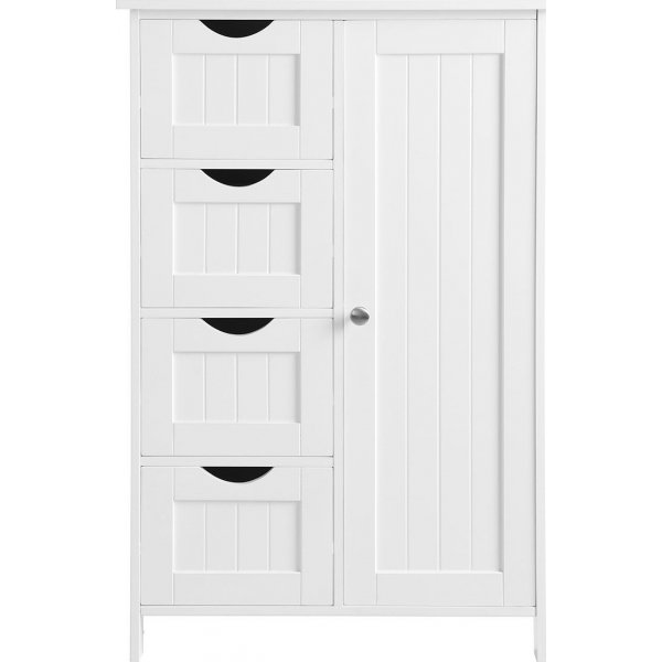 Meuble de rangement Annette - Blanc + Pieds de meubles Meuble de rangement Annette - Blanc + Pieds de meubles