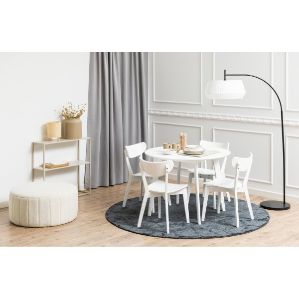 Table à manger Roxby Ø105 cm - Blanc Table à manger Roxby Ø105 cm - Blanc