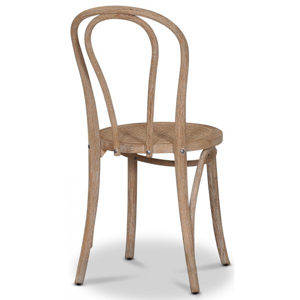 Danderyd No.18 b�jtr� stol i whitewash med rotting