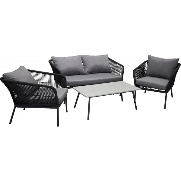 Groupe de salon Lindos - Noir Groupe de salon Lindos - Noir