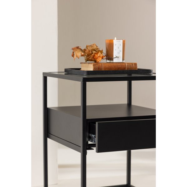 Table d\\\'appoint Fortaleza 40 x 40 cm - Noir