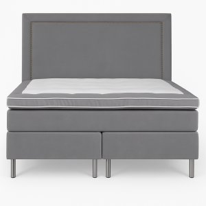 Kontinentalsäng Hilton Deluxe 160x200 cm - Grå sammet Kontinentalsäng Hilton Deluxe 160x200 cm - Grå sammet