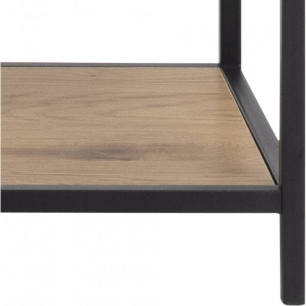 Bibliothque Seaford 135x185 cm - Chne/noir