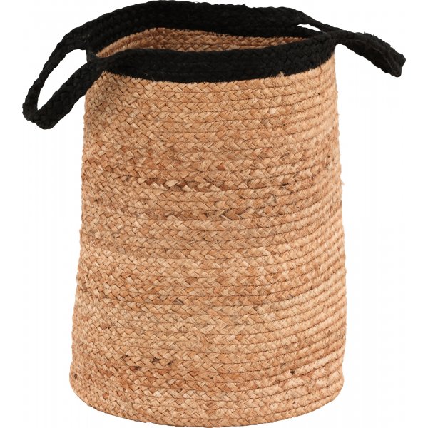 Pune korg Ø35 cm - Svart/jute Pune korg Ø35 cm - Svart/jute