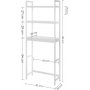 Japonica badrumshylla 63 x 163 cm - Vit