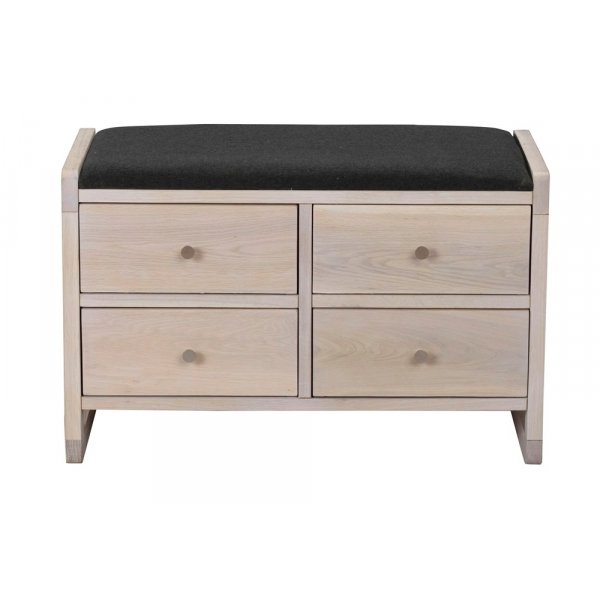 Confect förvaringsbänk - Whitewash ek/svart Confect förvaringsbänk - Whitewash ek/svart