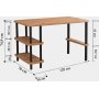 Moon skrivbord 120x70 cm - Svart/furu