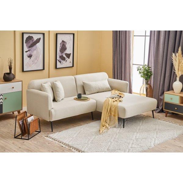 Canapé-lit Revos à droite - Crème Canapé-lit Revos à droite - Crème