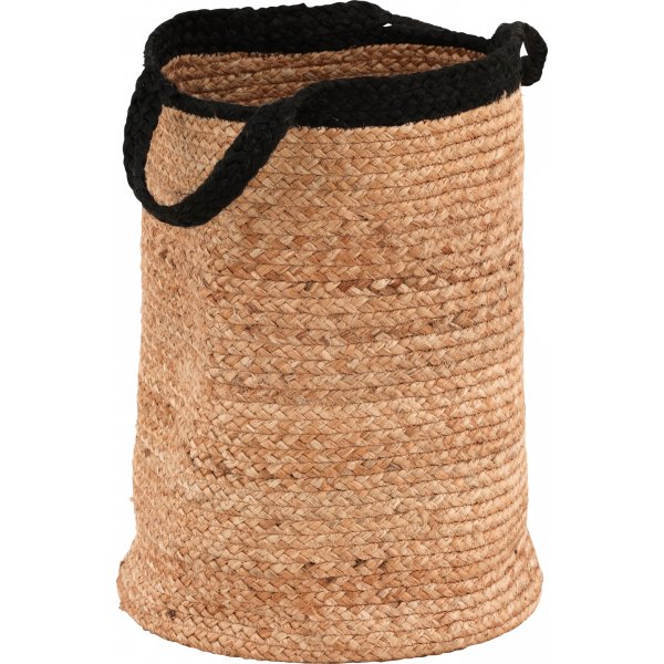 Pune korg Ø35 cm - Svart/jute Pune korg Ø35 cm - Svart/jute
