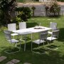 Holmsund matgrupp; bord 180x80 cm med 6 st stolar - vit