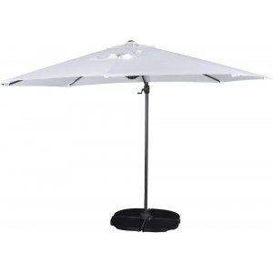 Leeds stllbar parasoll 300 cm - Vit