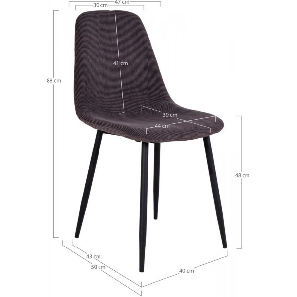 Stockholm Matstol - Mrkgr/svart