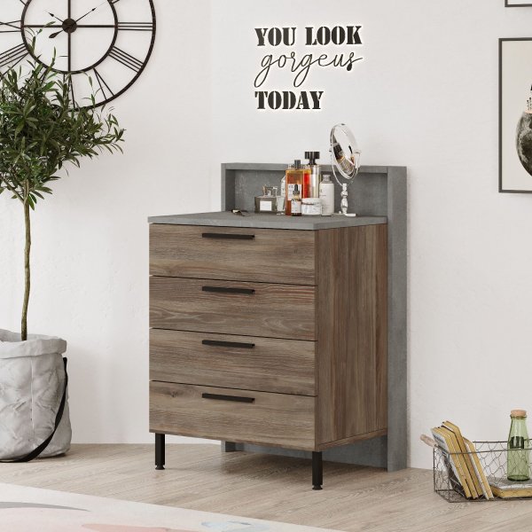 Home byrå - Brun/grå Home byrå - Brun/grå