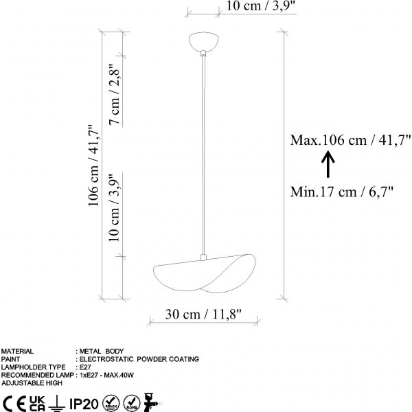 Plafonnier Eger - Vintage Plafonnier Eger - Vintage